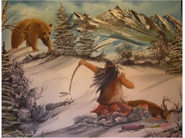  eagle Painting - new eagle indian hunt